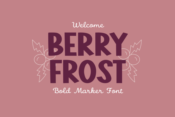 Berry Frost: A Bold Hand-Lettered Marker Font for Festive Designs