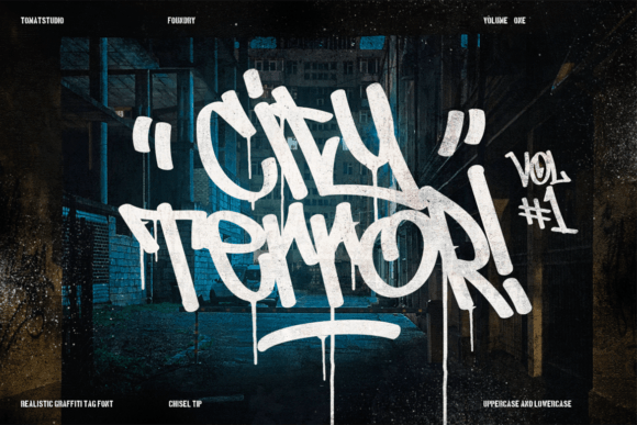 City Terror: A Realistic Graffiti Tag Font for Authentic Street Style