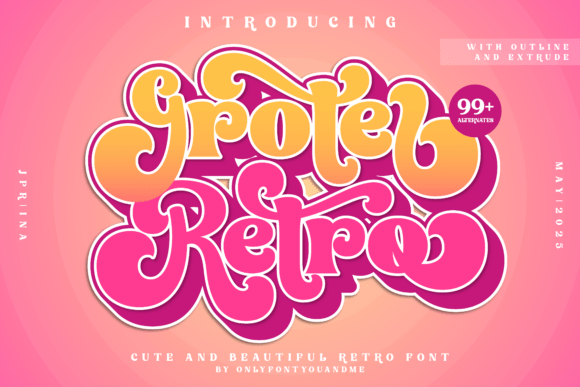 Groter Retro: Bold Script Font for Vintage & Modern Design