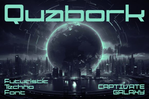 Jack Into the Future with Quabork: A Square Techno Font