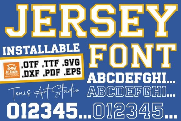 Jersey Outline: A Bold Typeface for Active Designs