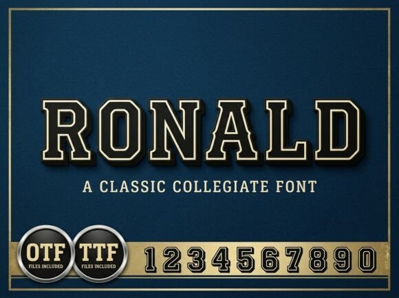 Ronald: A Collegiate Typeface Built for Champions