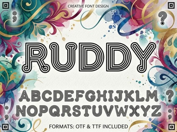 Ruddy: The Hypnotic Display Typeface for Retro Branding